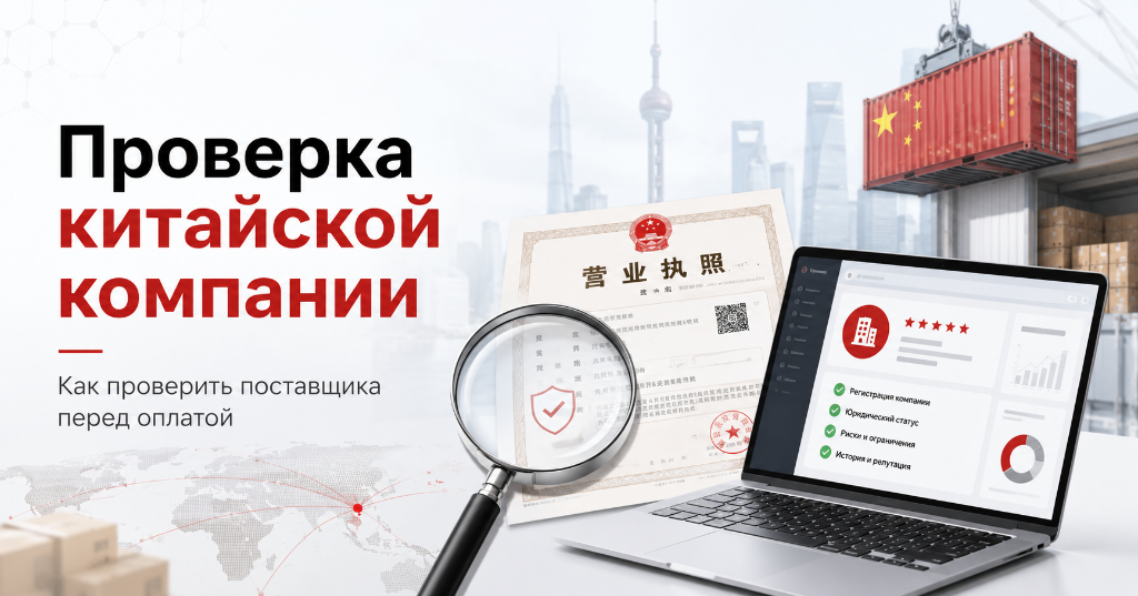 Проверка китайской компании по регистрационным данным и бизнес-лицензии