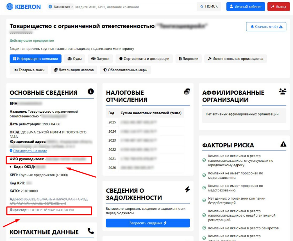 Проверка директора компании в Казахстане по БИН перед сделкой