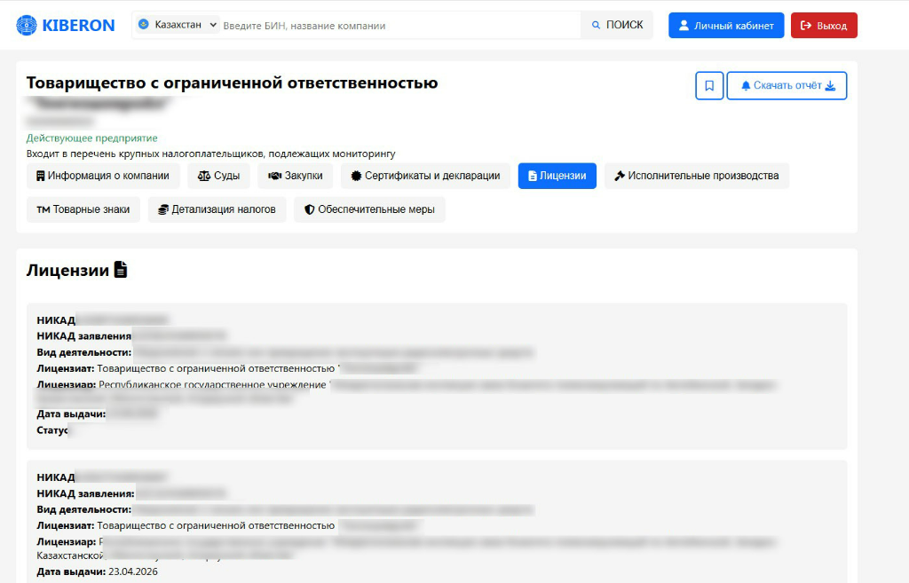 Реестр лицензий РК: как проверить лицензию компании в Казахстане